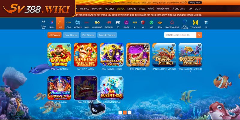 Tổng quan sảnh bắn cá JDB SV388